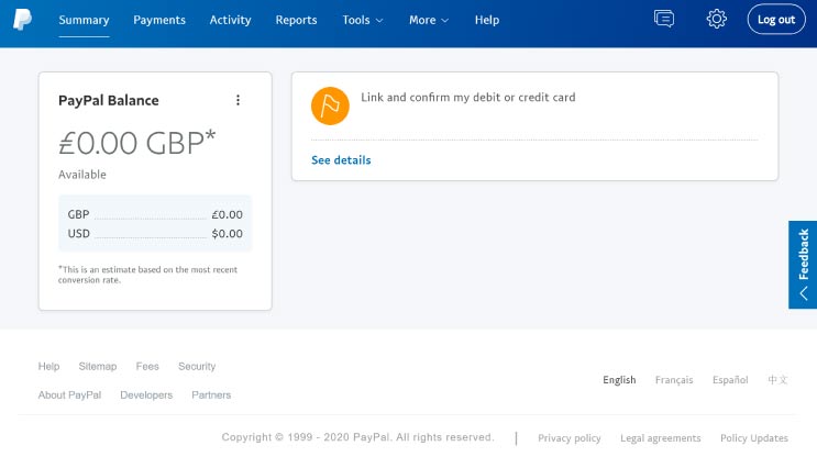 create new paypal account