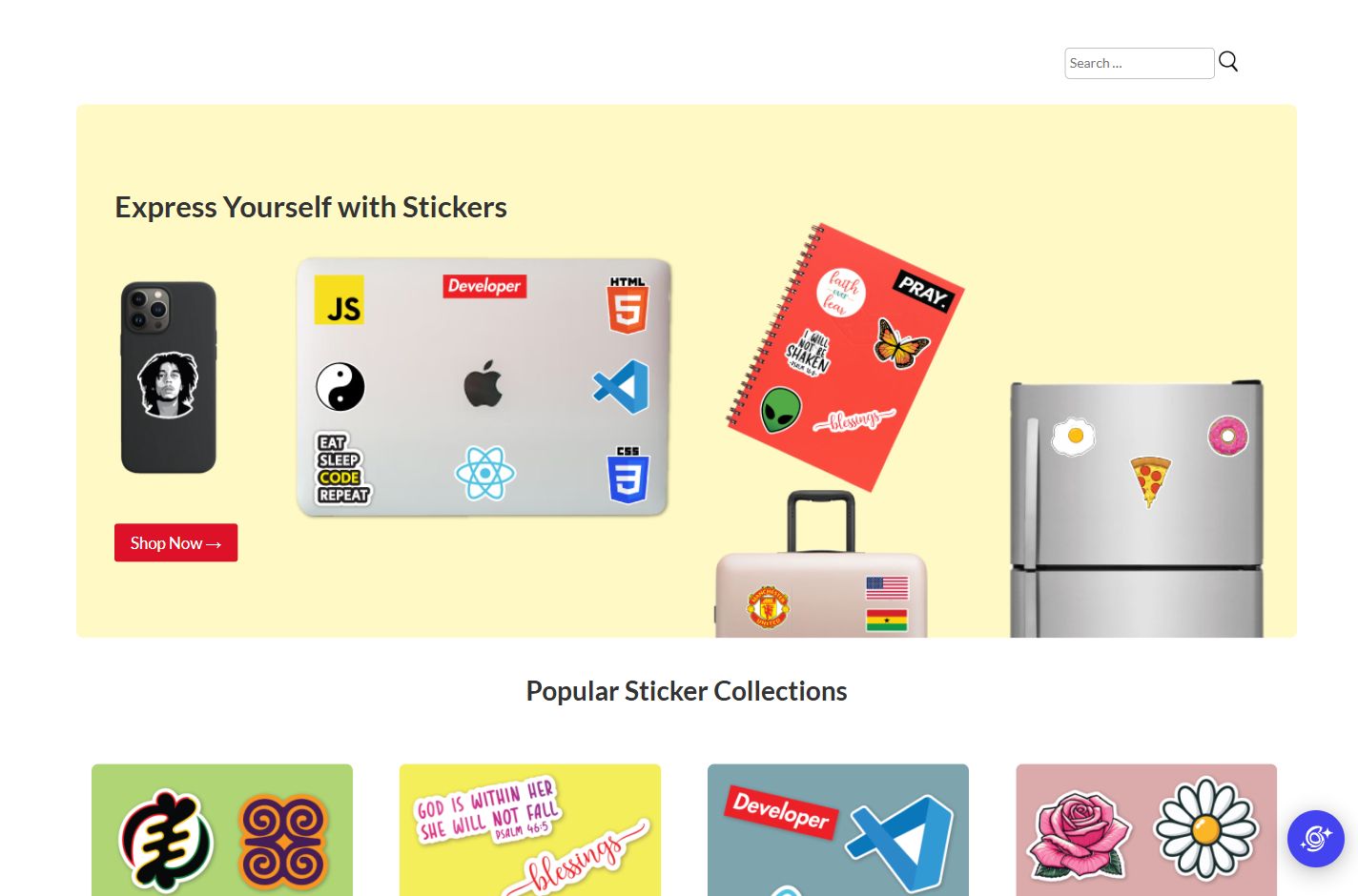 Odotastic homepage on desktop